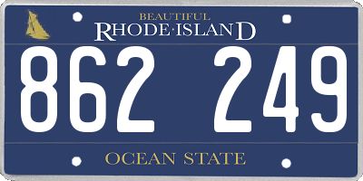 RI license plate 862249