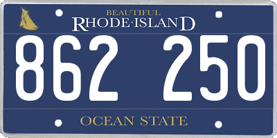 RI license plate 862250