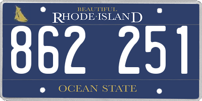 RI license plate 862251