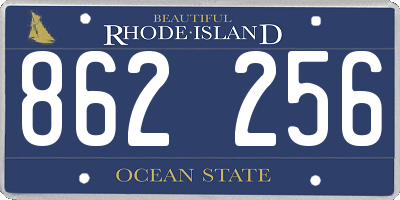 RI license plate 862256