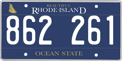 RI license plate 862261