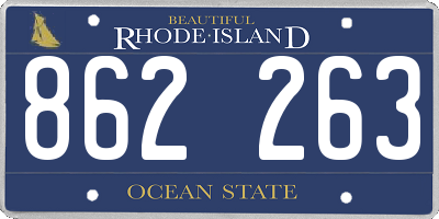 RI license plate 862263