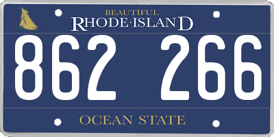 RI license plate 862266