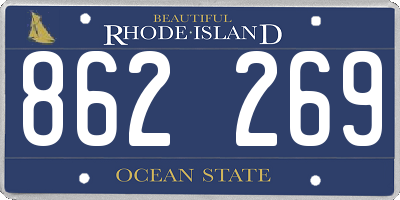 RI license plate 862269