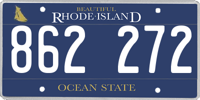 RI license plate 862272