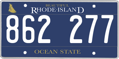 RI license plate 862277