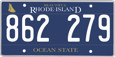 RI license plate 862279