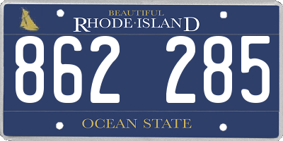 RI license plate 862285