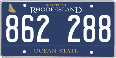 RI license plate 862288