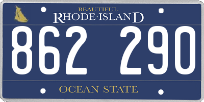 RI license plate 862290