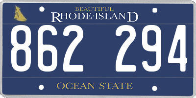 RI license plate 862294