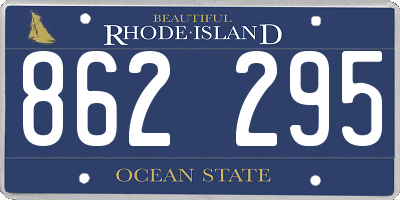 RI license plate 862295