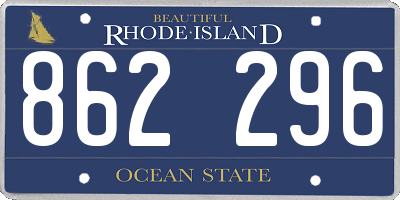 RI license plate 862296