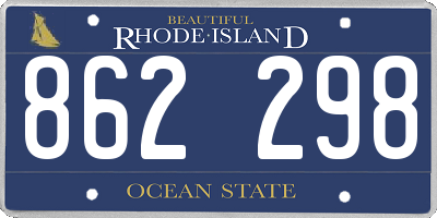 RI license plate 862298