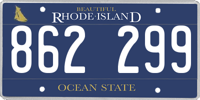 RI license plate 862299