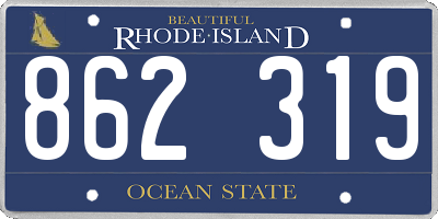 RI license plate 862319