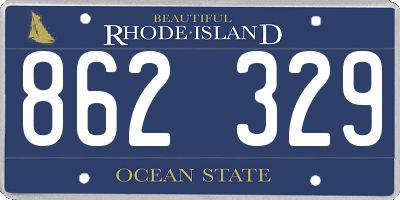 RI license plate 862329
