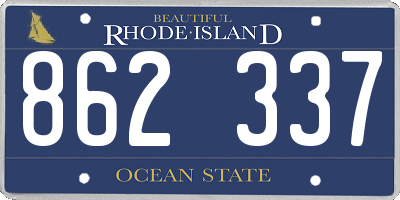 RI license plate 862337