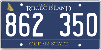 RI license plate 862350