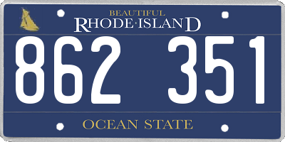 RI license plate 862351