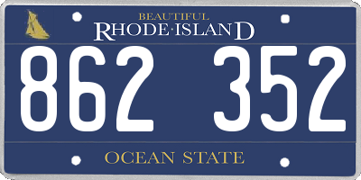 RI license plate 862352
