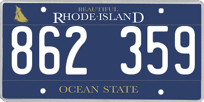 RI license plate 862359