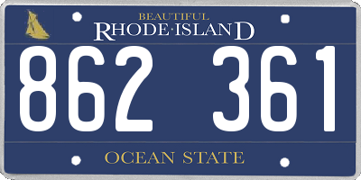 RI license plate 862361