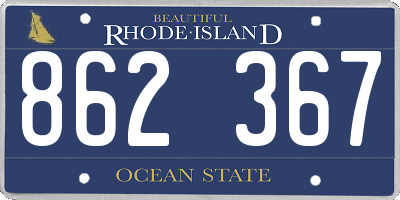 RI license plate 862367