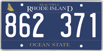 RI license plate 862371