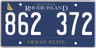 RI license plate 862372