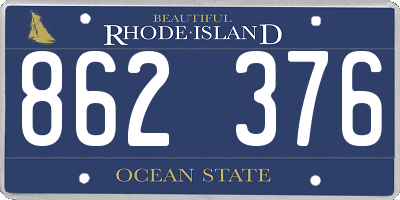 RI license plate 862376