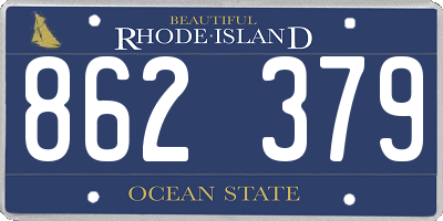 RI license plate 862379