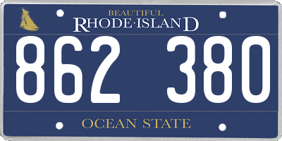 RI license plate 862380