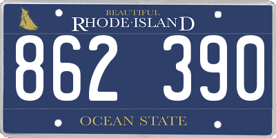 RI license plate 862390