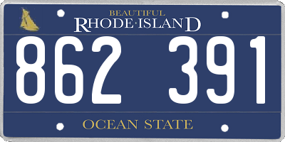 RI license plate 862391
