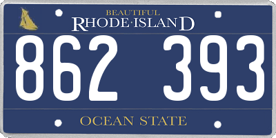 RI license plate 862393
