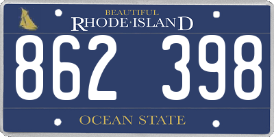 RI license plate 862398