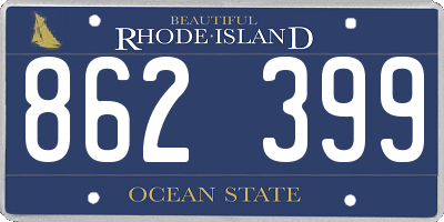 RI license plate 862399