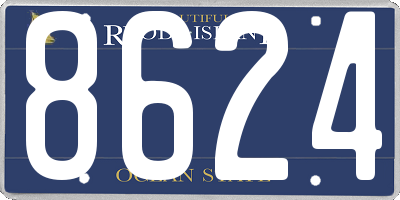 RI license plate 8624