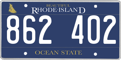 RI license plate 862402