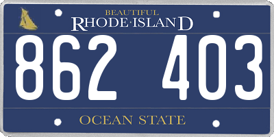 RI license plate 862403