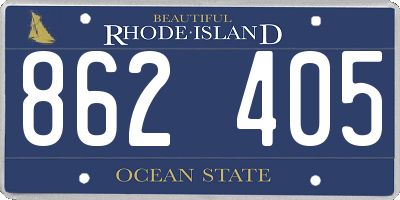 RI license plate 862405