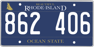 RI license plate 862406