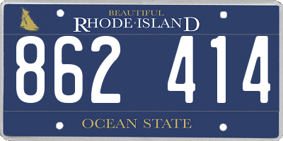 RI license plate 862414