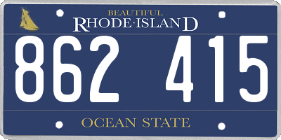 RI license plate 862415