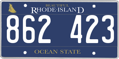 RI license plate 862423