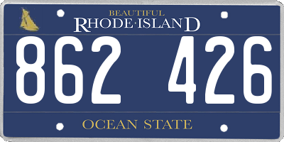 RI license plate 862426