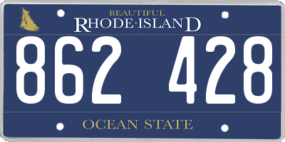 RI license plate 862428