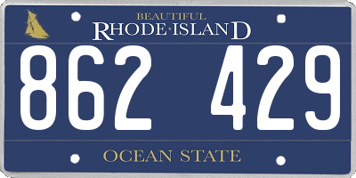 RI license plate 862429
