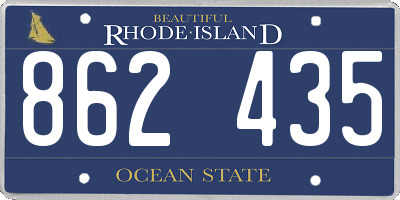 RI license plate 862435